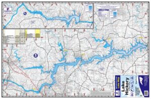 Hickory Lake & Lookout Shoals Waterproof Lake Map 1212