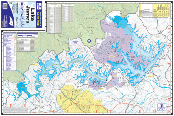 Lake James Waterproof Map