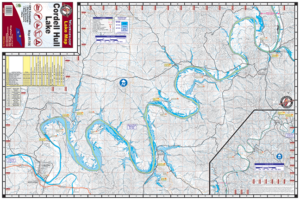 Cordell Hull Lake Waterproof Lake Map 1706