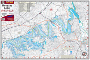Douglas Lake 1710 Waterproof Lake Map