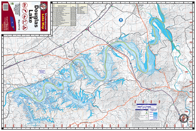 Douglas Lake 1710 Kingfisher Maps Inc 