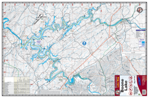 Boone Lake Waterproof Lake Map 1740