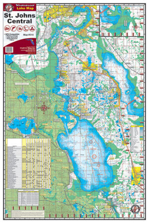 St. Johns River Central 314 Waterproof Lake Map