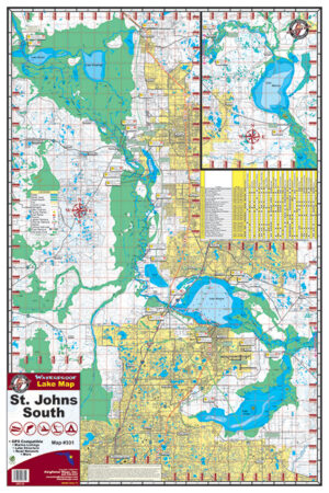 St Johns River South 331 Waterproof Lake Map