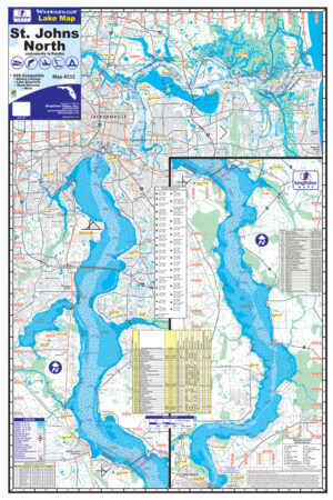 St Johns River North Waterproof Lake Map 332