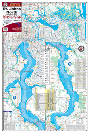 St Johns River North Waterproof Lake Map 332