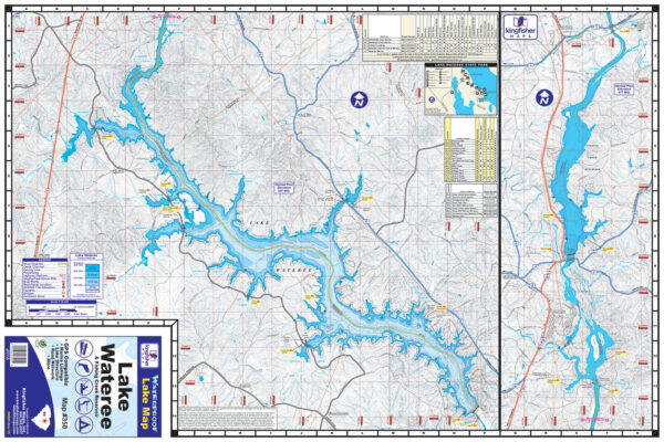 Lake Wateree Waterproof Lake Map 350