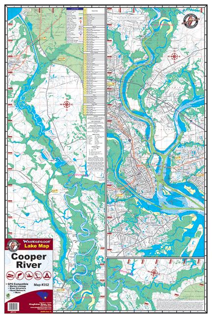 Cooper River Waterproof River Map 352