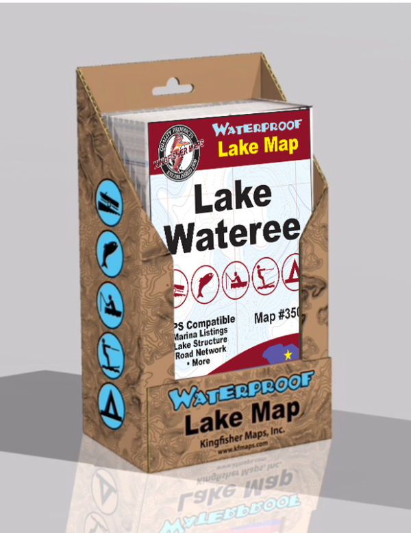 Lake Wateree Waterproof Lake Map 350
