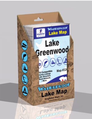 Lake Greenwood Waterproof Lake Map Display Box