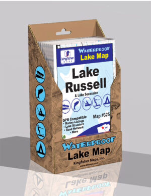 Lake Russell Lake Secession Waterproof Lake Map Display Box
