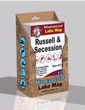 Lake Russell Lake Secession Waterproof Lake Map Display Box
