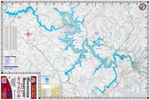 Hiwassee Reservoir Waterproof Lake Map 1210