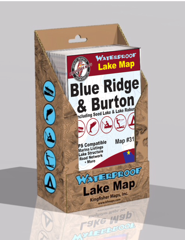 Blue Ridge Lake Burton Lake Waterproof Lake Map 319