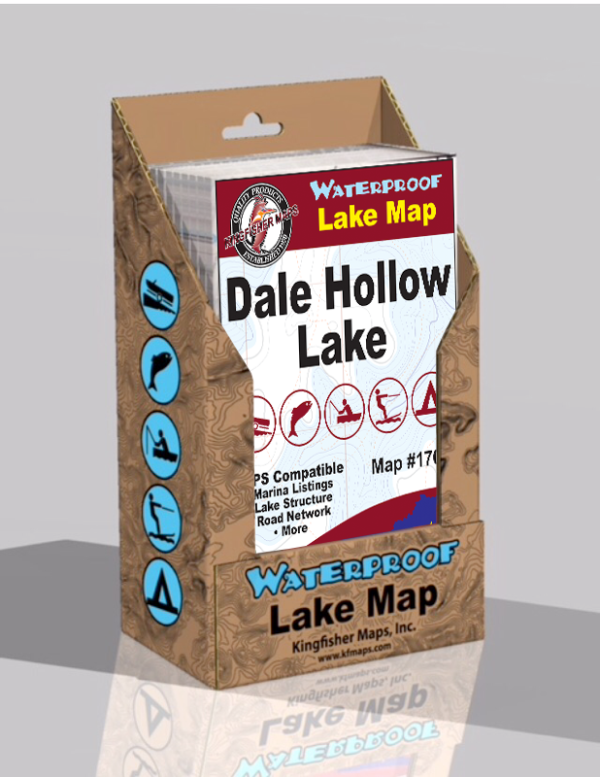 Dale Hollow Lake Waterproof Lake Map 1708