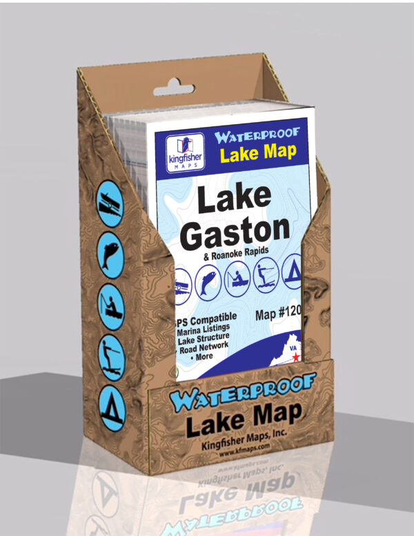 Lake Gaston Roanoke Rapids Waterproof Lake Map 1206
