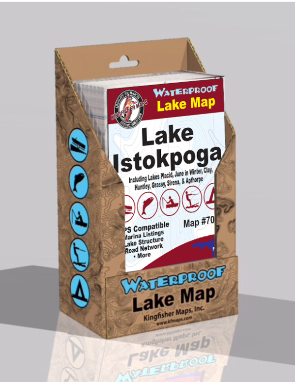 Lake Istokpoga Waterproof Lake Map 7000