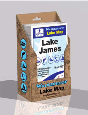 Lake James Waterproof Lake Map 1214 Display Box