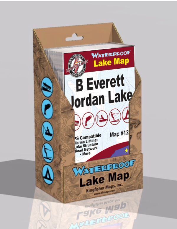 B Everett Jordan Lake Waterproof Lake Map 1202