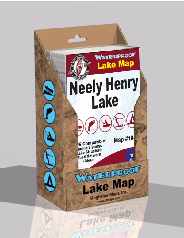 Neely Henry Lake Waterproof Lake Map 104