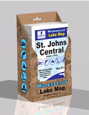 St Johns Central Waterproof Lake Map 314