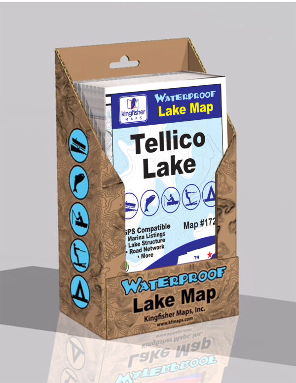 Tellico Lake Waterproof Lake Map 1728