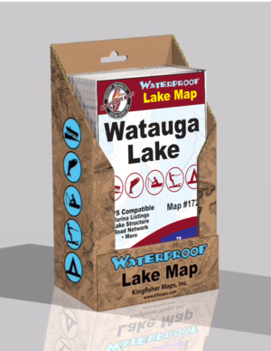 Watauga Lake Waterproof Lake Map 1724