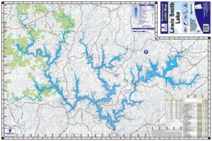 Lewis Smith Lake Waterproof Lake Map 106