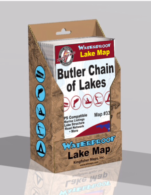 Butler Chain of Lakes Waterproof Lake Map 338