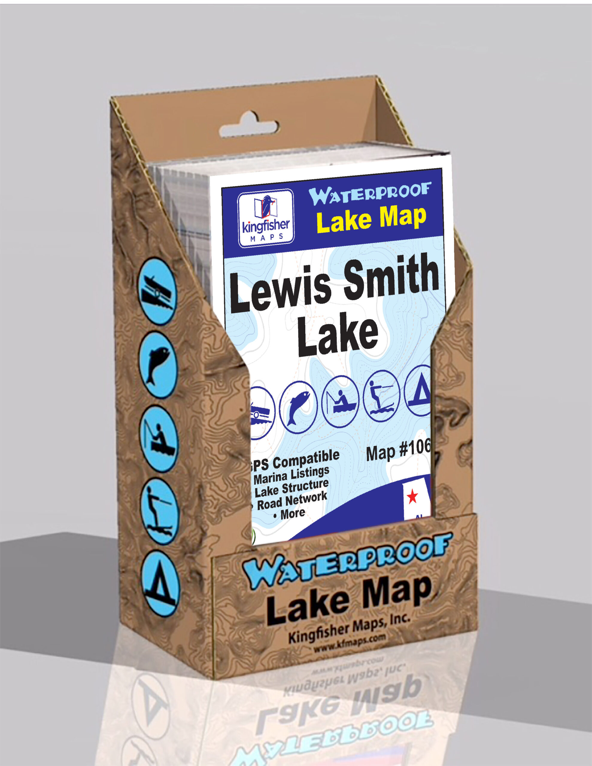 Marina Listings   #106 Kingfisher Map Lewis Smith Lake  GPS Compatible 
