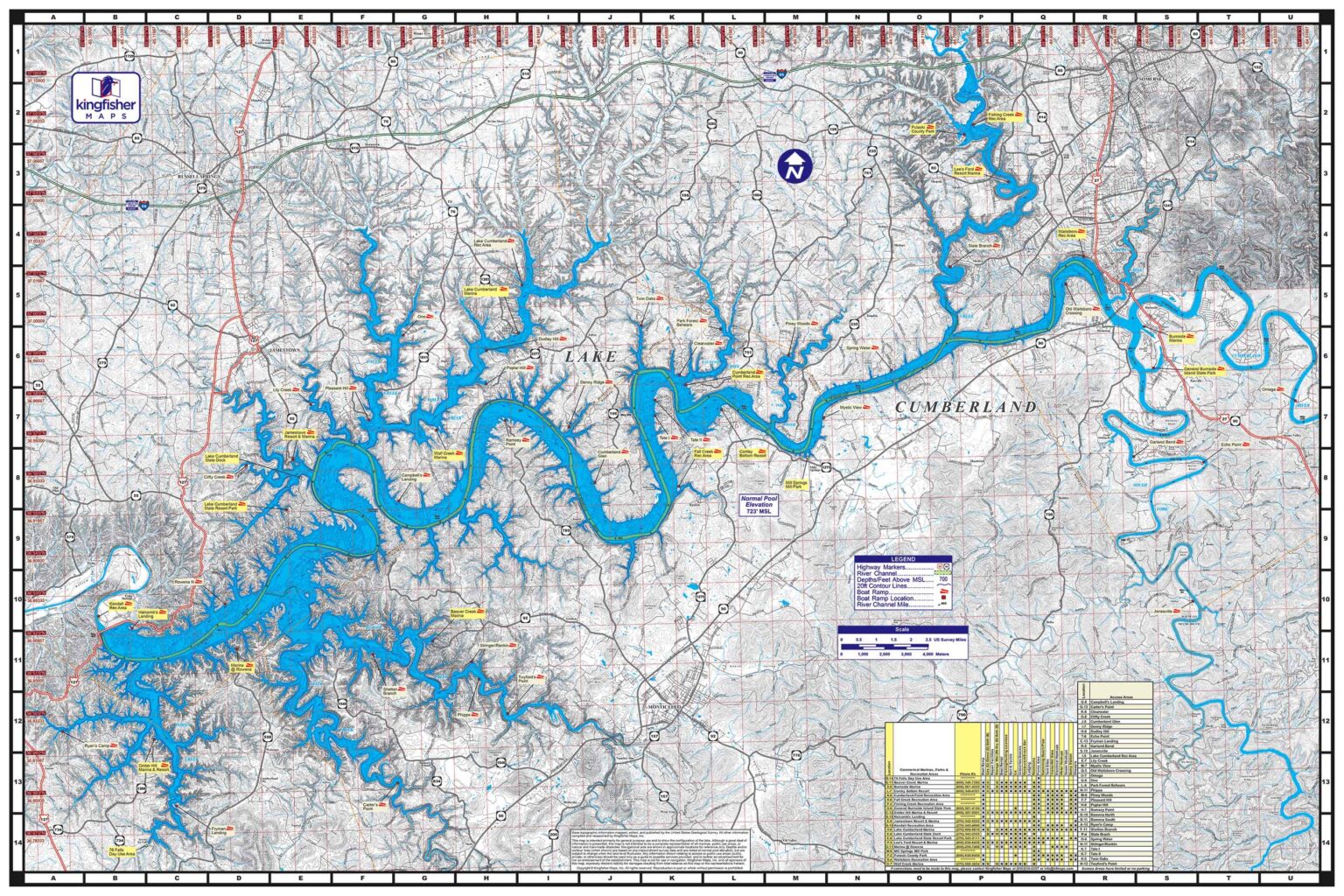 Lake Cumberland Poster – Kingfisher Maps, Inc.