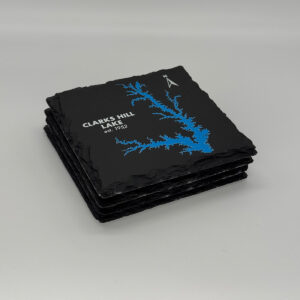 Set of Clarks Hill Lake Slate Coasters