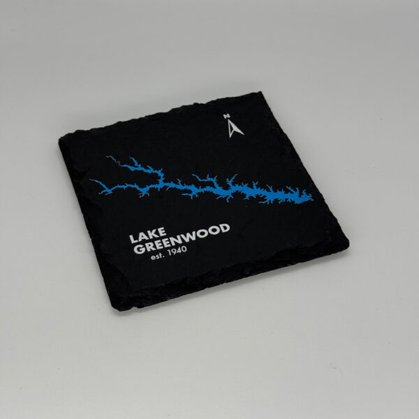 Single Lake Greenwood Slate Coaster