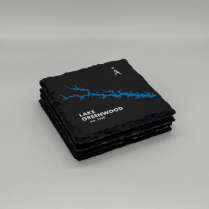 Set of Lake Greenwood Slate Coasters