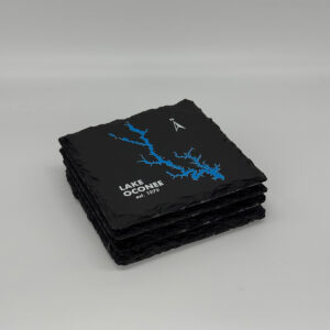 Set of Lake Oconee Slate Coasters