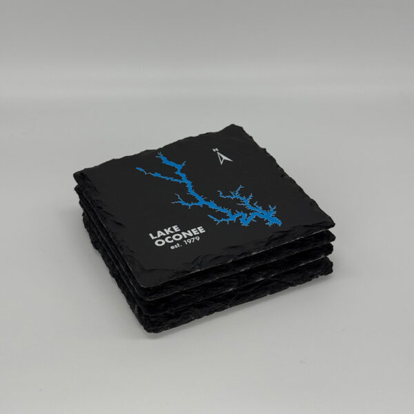 Set of Lake Oconee Slate Coasters