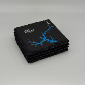 Lake Sinclair Slate Coaster Set